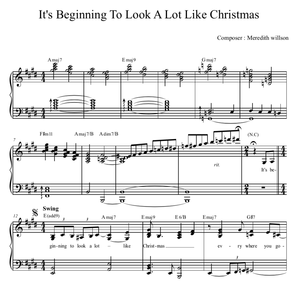 It's Beginning To Look A Lot Like Christmas