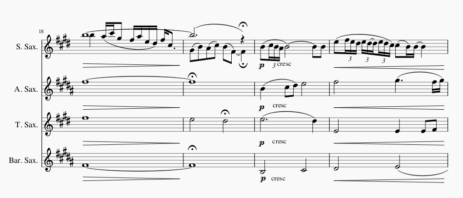Gabriel's Oboe  색소폰4중주