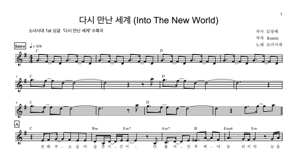다시 만난 세계 (Into The New World)